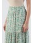 Desenli Beli Lastikli Etek 5