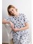 Büyük Yıldız Desenli Kısa Kol Kapri Pijama Takımı 1