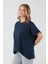 Yazı ve Fiyonk Nakışlı Oversize Tişört 1
