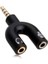 3.5 mm Stereo Erkek Kulaklık + Hoparlör Dişi Çoklayıcı Jack 1