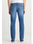 Texas Straight Fit Normal Bel Düz Paça Koyu Mavi Pamuklu Esnek Denim Jean Pantolon 4