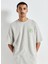 Bisiklet Yaka Gri Melanj Erkek T-Shirt MZOF02AE25GCPVB 2