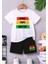 Bisiklet Yaka Erkek Çocuk Takımı ve Kız Çocuk Takımı Pamuklu T-Shirt ve Şort, Yazlık Konforlu Takım 1