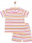 Kız Bebek Pijama Takımı Bisiklet Yaka Reçme Paça Kısa Kol Pembe 6 Ay 1