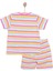 Kız Bebek Pijama Takımı Bisiklet Yaka Reçme Paça Kısa Kol Pembe 6 Ay 2