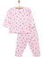 Kız Bebek Pijama Takımı Kiraz Desenli Bisiklet Yaka Ribanalı Paça Uzun Kol Mor 6 Ay 1