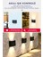 1 Adet - Modern 6 Ledli Solar Çift Taraflı Aplik Güneş Enerjili Duvar Aydınlatma Lambası (Gün Işığı 3