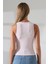 Halter Yaka Pamuklu Kompakt Penye Kolsuz Ribana Atlet 21561 Pudra 4