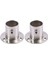2x Dolap Gardırop 22MM Dia Boru Asılı Ray Çubuk Ucu Destek Braketi (Yurt Dışından) 1