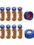 2ml Otomatik Numune Alma Cihazı Şişeleri 100'LÜ Paket - Hplc Şişeleri 9-425 Mavi Vidalı Kapaklı Amber Şişeler, Kırmızı Beyaz Septa (Yurt Dışından) 1