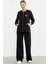 Çıtçıt Detaylı Ribanalı Eşofman Takım - Siyah 1