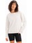 Bisiklet Yaka Basic Kalıp Ekru Kadın Sweatshirt Eşofman Üstü - Aura 4