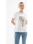 Çiçek Baskılı Beyaz Kadın T-Shirt 0085-2Y5 1
