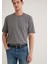Bisiklet Yaka Gri Basic Tişört 0611596-80020 2