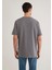 Bisiklet Yaka Gri Basic Tişört 0611596-80020 4