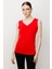 Dilim Yaka Basic Kırmızı Kadın Bluz 51315-2Y5 1