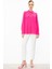 Çift Kapak Cepli Düğmeli Pembe Kadın Bluz 3026-2Y5 1