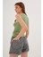 Kolsuz Sıfır Yaka Yeşil Kadın Crop 0479-2Y5 5