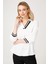 Gömlek Yaka Yarım Kollu Ekru Kadın Bluz 1025-2K5 2