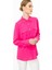 Çift Kapak Cepli Düğmeli Pembe Kadın Bluz 3026-2Y5 3