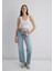 V Yaka Beyaz Basic Crop Atlet 1612375-620 2