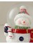 Yılbaşı Happy Snowman Kar Küresı 6,5x8,3x9 cm Beyaz 5