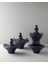 Crown Seramik Vazo 28 x 28 x 13 cm Antrasit 5