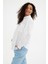 Uzun Kollu Cepli Beyaz Kadın Gömlek 0390-2Y5 2