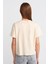 Kalp Baskılı Kısa Kollu Taş Kadın T-Shirt 30584-2Y5 4