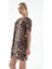 Kısa Kollu Leopar Desenli Kadın Elbise 0262-2Y5 8