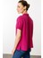 Kısa Kollu Fuşya Kadın Gömlek 25845-2Y5 2