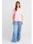 Sıfır Yaka Kısa Kollu Pembe Kadın T-Shirt 30312-2Y5 2
