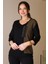 Uzun Kollu Taşlı Siyah Kadın Bluz 00729-2K5 1