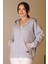 Kanguru Cepli Gri Kadın Sweatshirt 3045-2K5 1