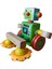 Vintage Ahşap Tekerlekli Robot Oyuncak Satürn Temalı & 12 X12 x 10 cm 2