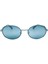 Ff 1484 470 54 Unisex Oval Gri Metal Güneş Gözlüğü 2