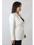 1905 Beyaz Kadın Büyük Beden Blazer Ceket 4