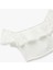 Kolsuz Astarlı Slim Fit Fistolu Brodeli Fırfırlı Omzu Açık Crop Bluz 3