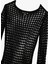 Slim Fit Uzun Kollu Bisiklet Yaka Mini Kroşe File Plaj Elbisesi 3