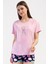 Kadın Kısa Kol Pembe Şortlu Pijama Takım C1T5N2O804 1