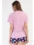 Kadın Kısa Kol Pembe Şortlu Pijama Takım C1T5N2O804 4