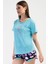 Kadın Kısa Kol Turkuaz Şortlu Pijama Takım C1T5N2O804 2