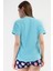 Kadın Kısa Kol Turkuaz Şortlu Pijama Takım C1T5N2O804 4