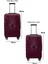 2'li Valiz Seti Polikarbon Orta Boy - Kabin Boy Valiz Bordo 1809 2