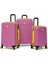 3'lü Valiz Seti Büyük Boy - Orta Boy - Kabin Boy Pembe 1168 1
