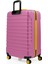 3'lü Valiz Seti Büyük Boy - Orta Boy - Kabin Boy Pembe 1168 5