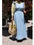 Askılı Maxi Boy Denim Elbise 3