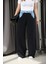 Beli Denim Parçalı Rahat Pantolon 5