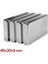 20 Adet 40 x 20 x 5 mm Neodyum Mıknatıs , Köşeli N35 Nikel Kaplamalı 1