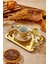 1 Adet Elegante Gold Serisi Duo Volo Prezioso Kulp Desenli Sunum Tepsi Söz Nişan Tepsisi 22X16CM 1